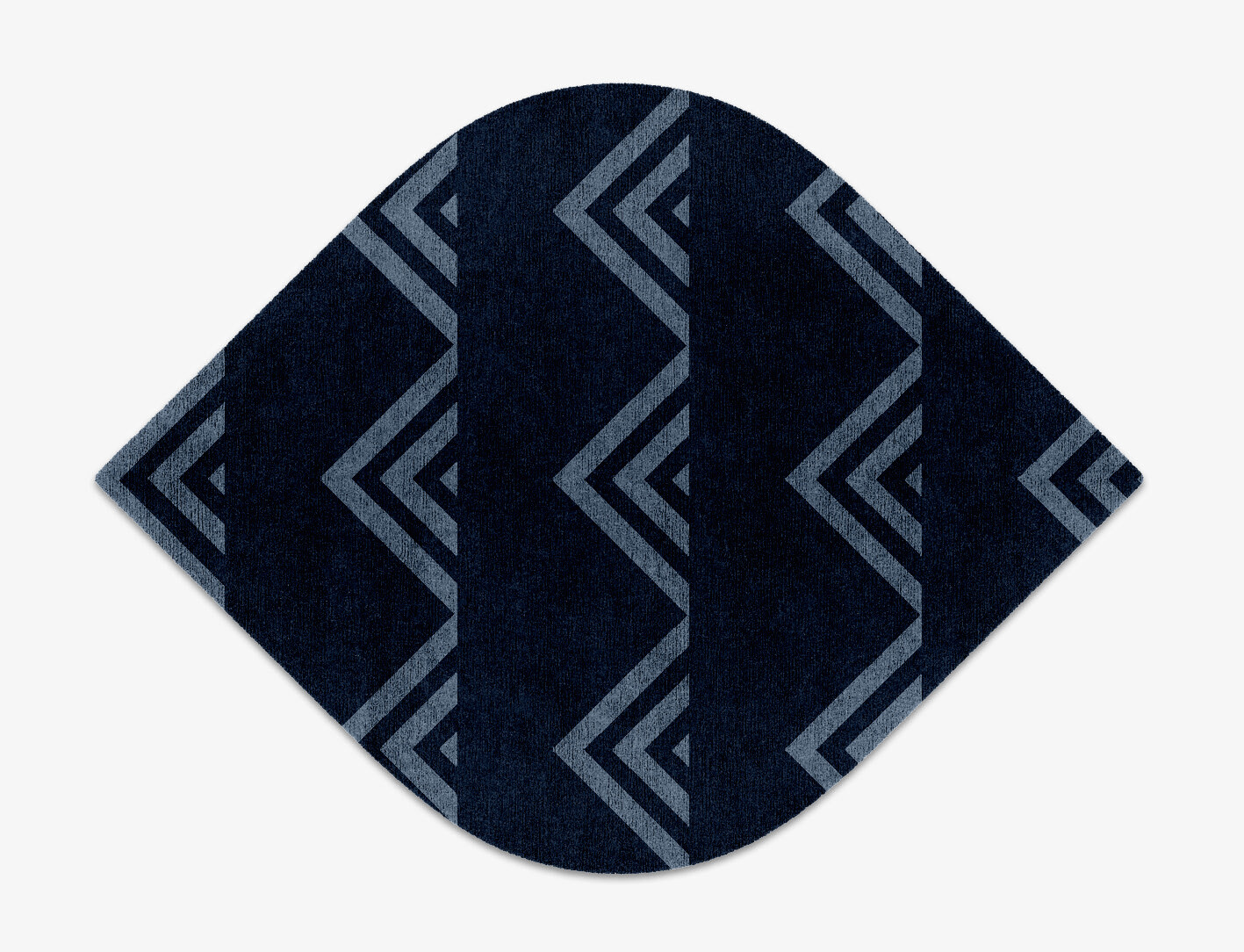 Ovid Minimalist Ogee Hand Knotted Bamboo Silk Custom Rug by Rug Artisan