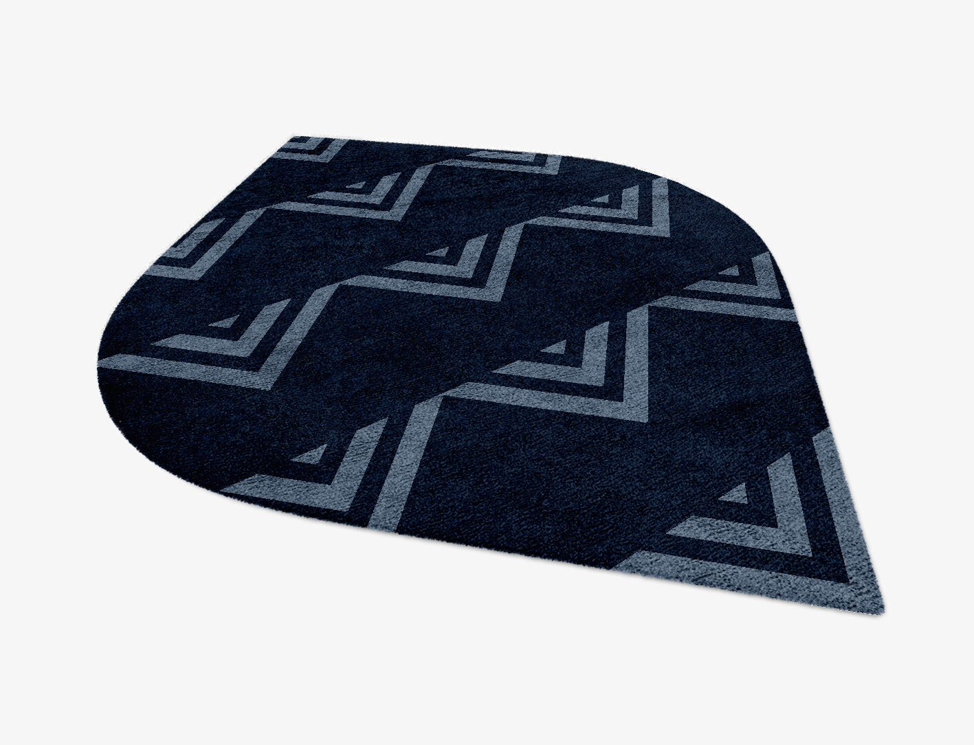 Ovid Minimalist Ogee Hand Knotted Bamboo Silk Custom Rug by Rug Artisan