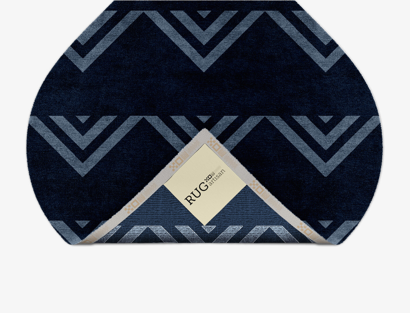 Ovid Minimalist Ogee Hand Knotted Bamboo Silk Custom Rug by Rug Artisan