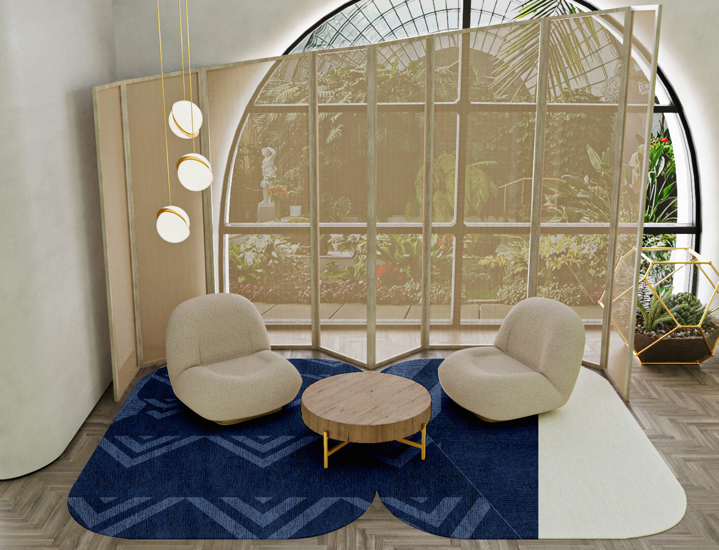 Ovid Minimalist Eight Hand Tufted Bamboo Silk Custom Rug by Rug Artisan