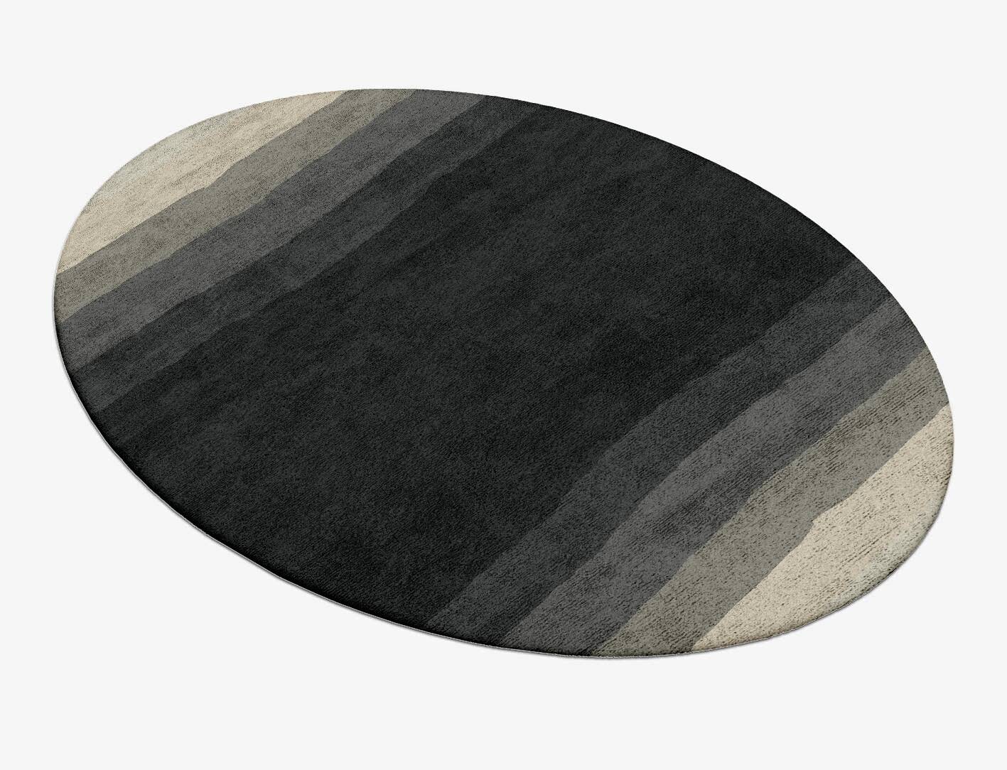 Oxford Gradation Oval Hand Tufted Bamboo Silk Custom Rug by Rug Artisan