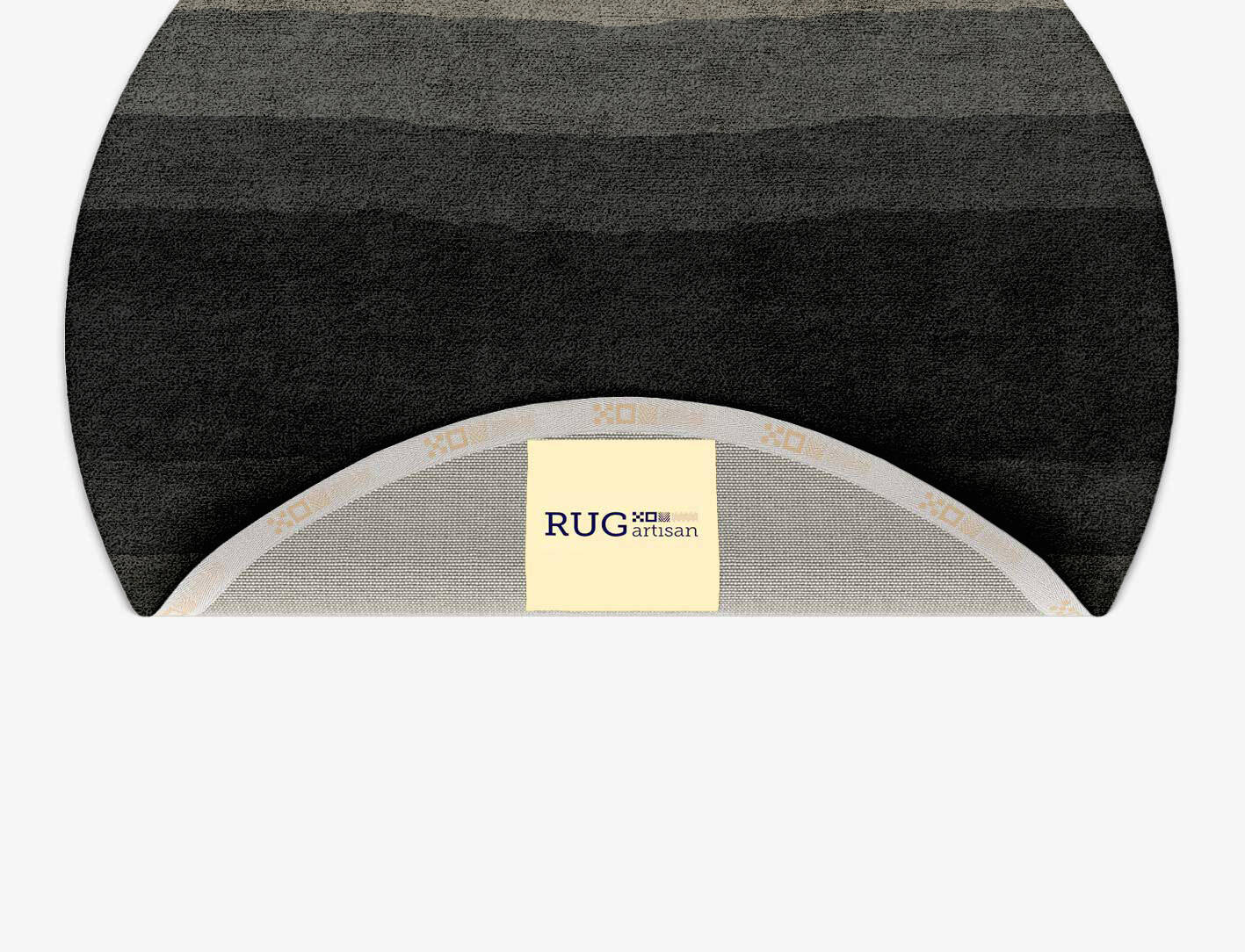 Oxford Gradation Round Hand Tufted Bamboo Silk Custom Rug by Rug Artisan