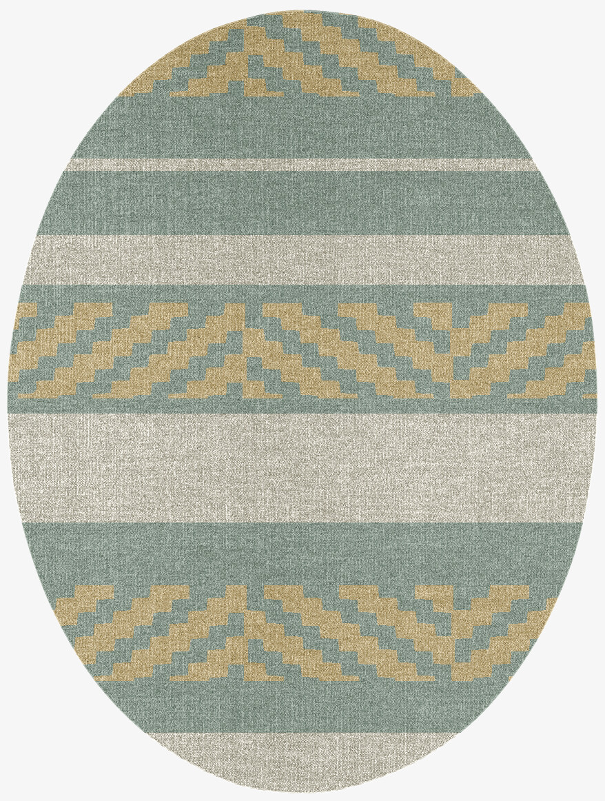 pacific Flatweaves Oval Flatweave New Zealand Wool Custom Rug by Rug Artisan