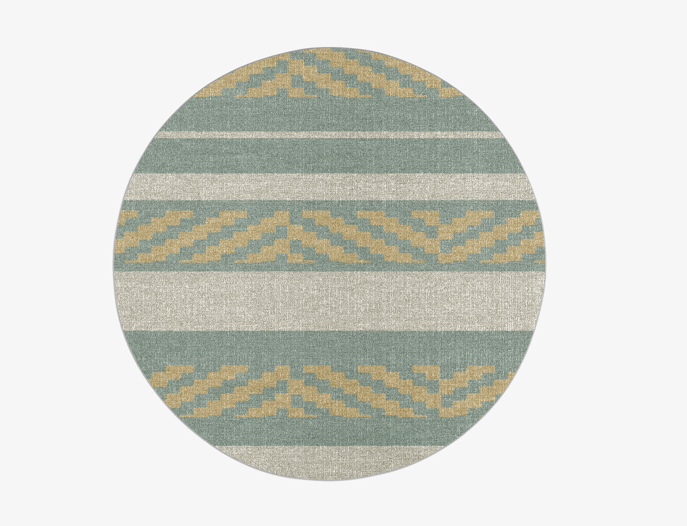 pacific Flatweaves Round Flatweave New Zealand Wool Custom Rug by Rug Artisan