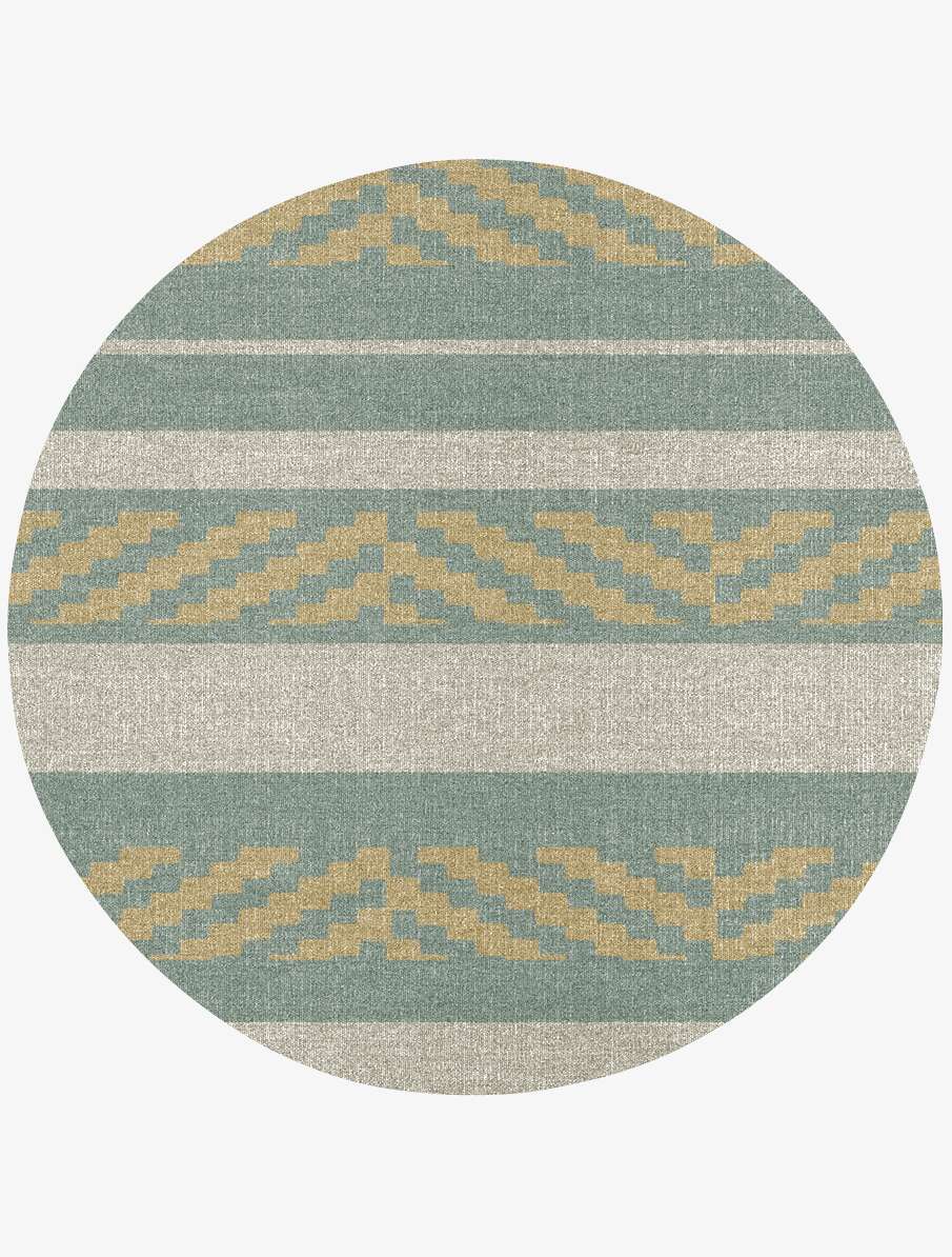 pacific Flatweaves Round Flatweave New Zealand Wool Custom Rug by Rug Artisan