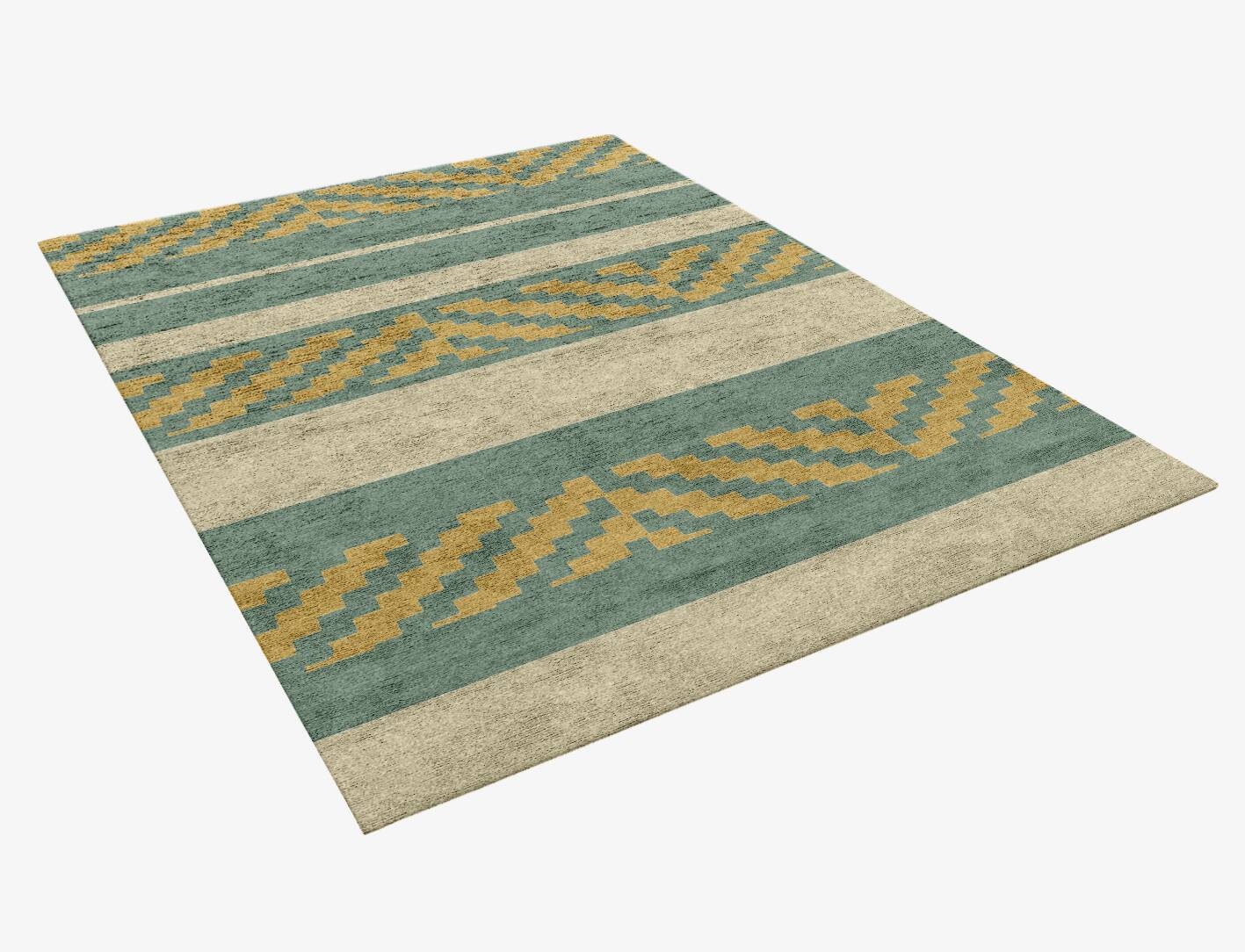 pacific Flatweaves Rectangle Hand Knotted Bamboo Silk Custom Rug by Rug Artisan