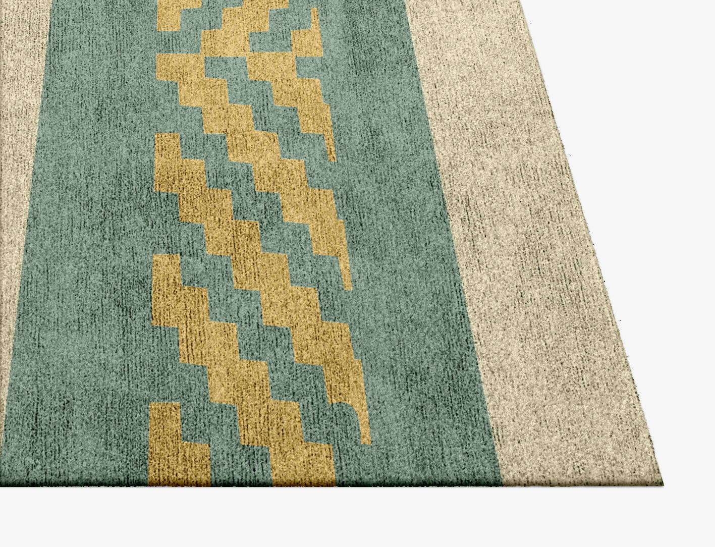pacific Flatweaves Square Hand Knotted Bamboo Silk Custom Rug by Rug Artisan