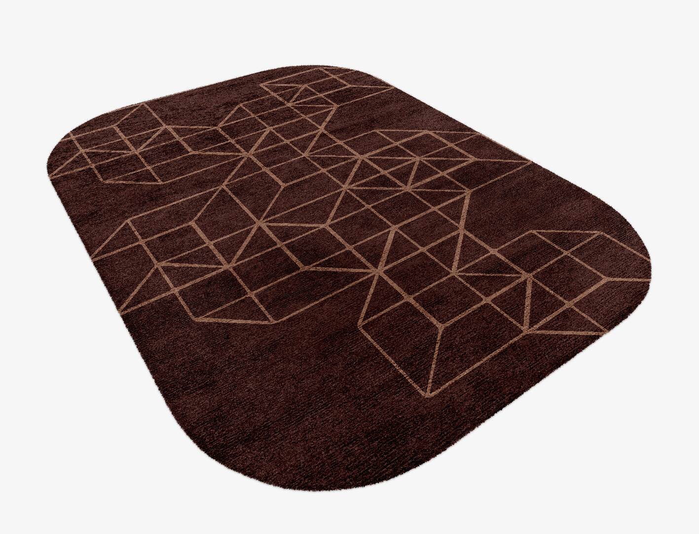 Pack Minimalist Oblong Hand Knotted Bamboo Silk Custom Rug by Rug Artisan