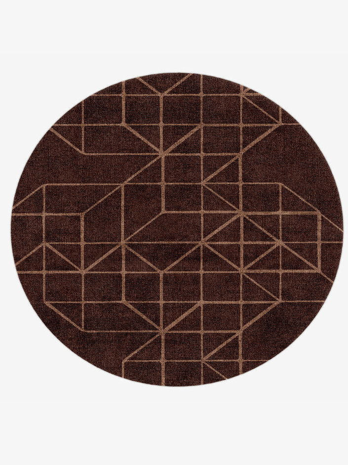 Pack Minimalist Round Hand Knotted Bamboo Silk Custom Rug by Rug Artisan