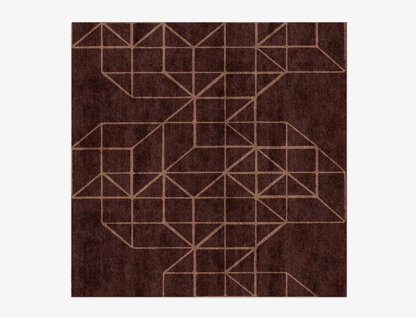 Pack Minimalist Square Hand Knotted Bamboo Silk Custom Rug by Rug Artisan