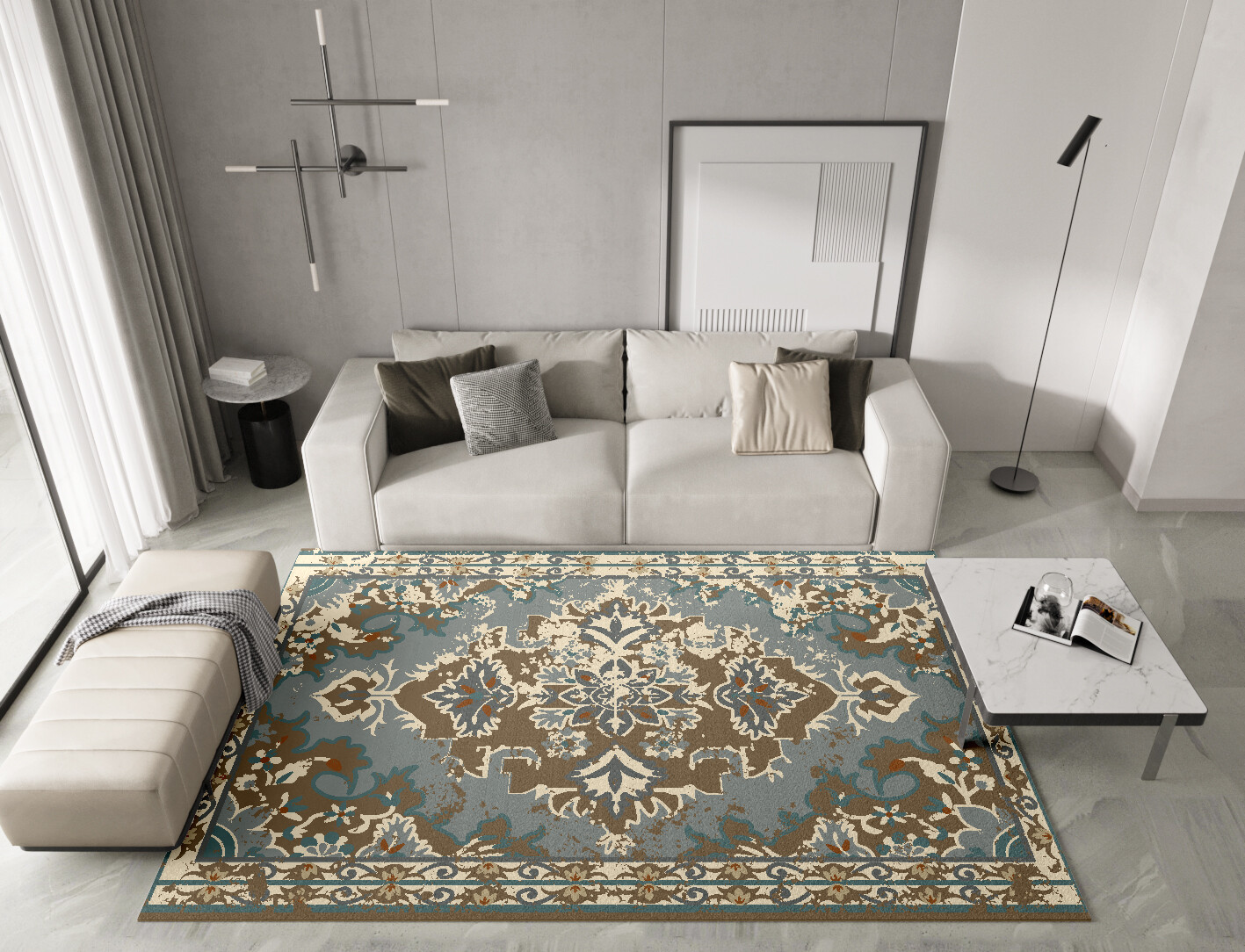 Padideh Persian Bagh Rectangle Hand Tufted Pure Wool Custom Rug by Rug Artisan