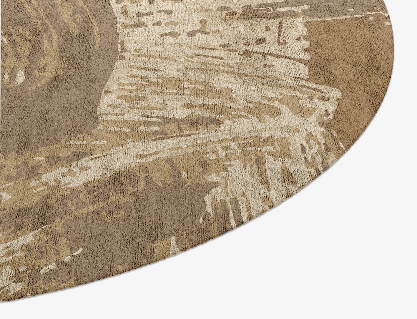 Paint Brush Brush Strokes Oval Hand Knotted Bamboo Silk Custom Rug by Rug Artisan