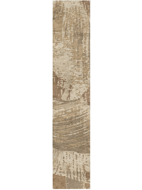 Paint Brush Brush Strokes Runner Hand Tufted Bamboo Silk Custom Rug by Rug Artisan