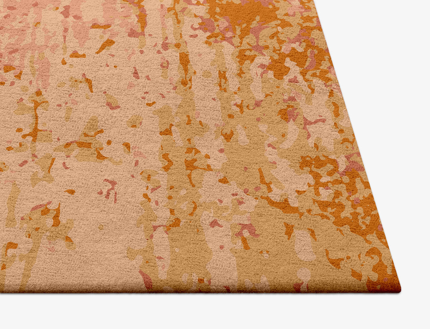 Paint Splashes Surface Art Square Hand Tufted Pure Wool Custom Rug by Rug Artisan