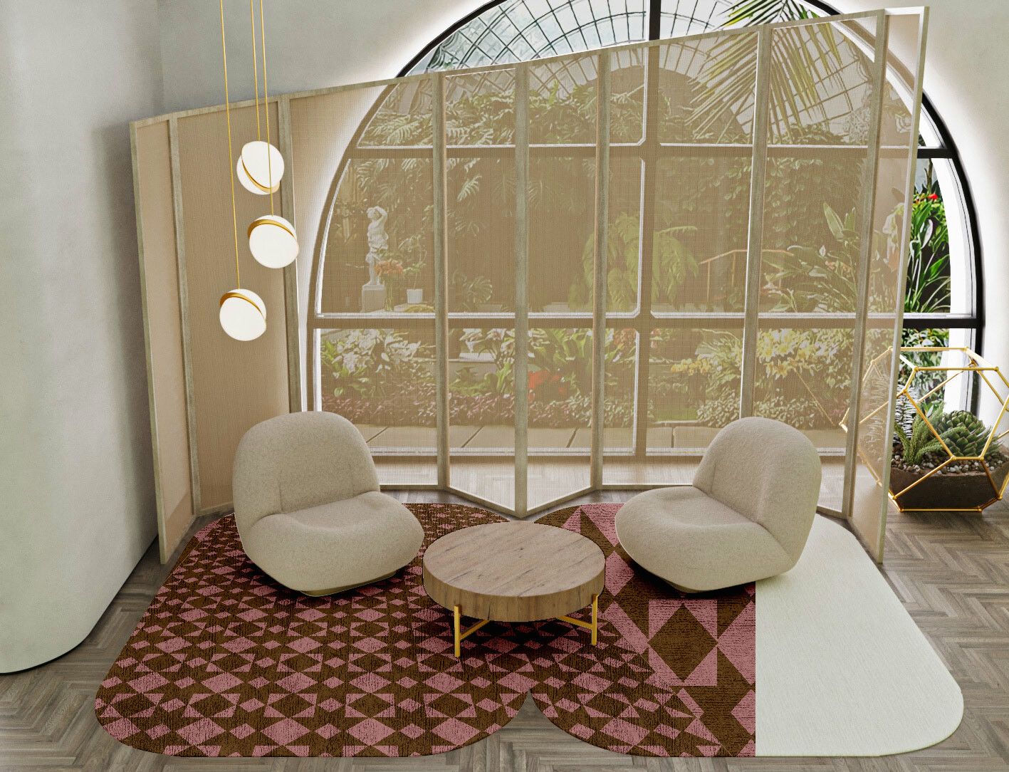 Paladin Geometric Eight Hand Tufted Bamboo Silk Custom Rug by Rug Artisan