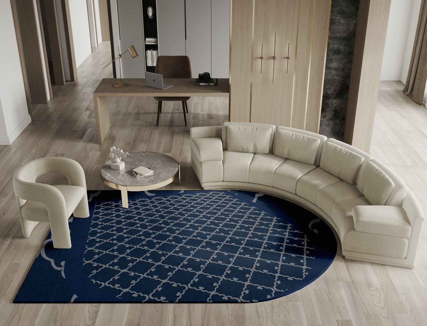Palanquin Geometric Arch Hand Knotted Tibetan Wool Custom Rug by Rug Artisan