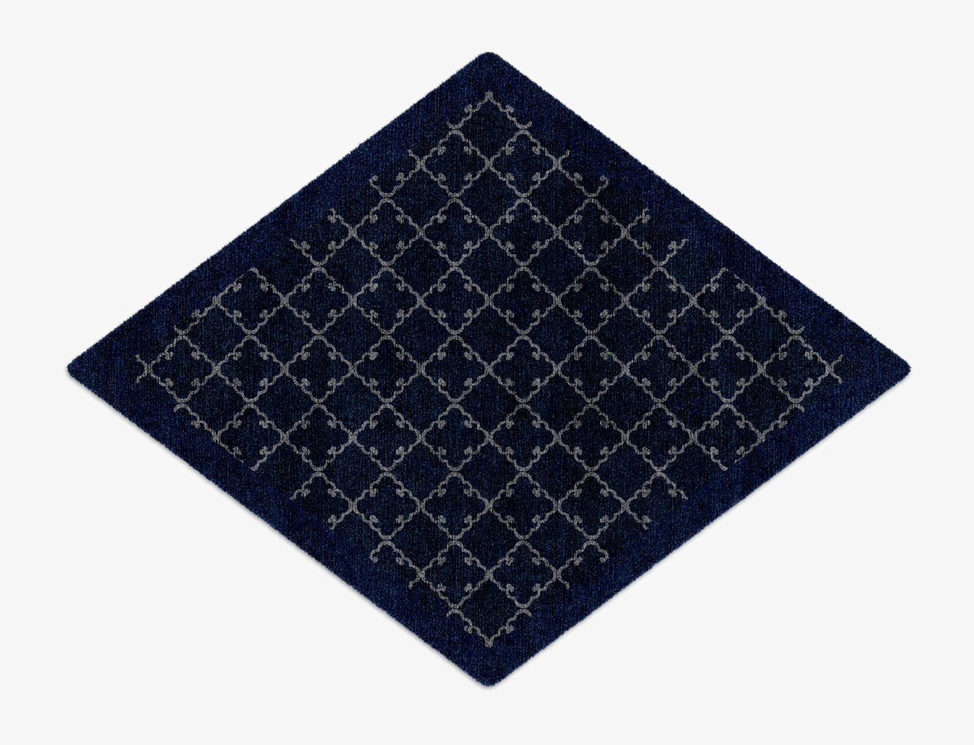 Palanquin Geometric Diamond Hand Knotted Bamboo Silk Custom Rug by Rug Artisan