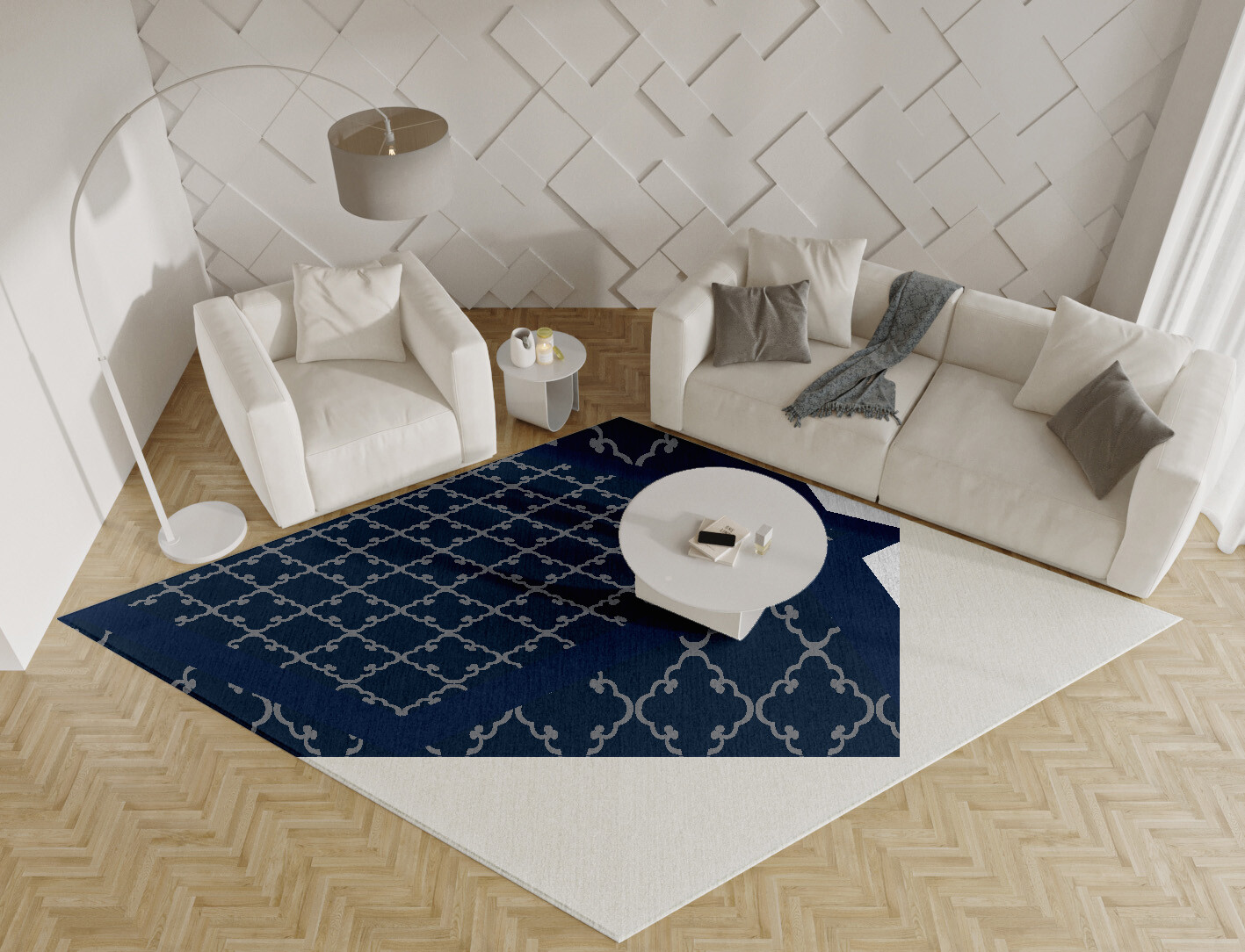 Palanquin Geometric Diamond Hand Knotted Tibetan Wool Custom Rug by Rug Artisan