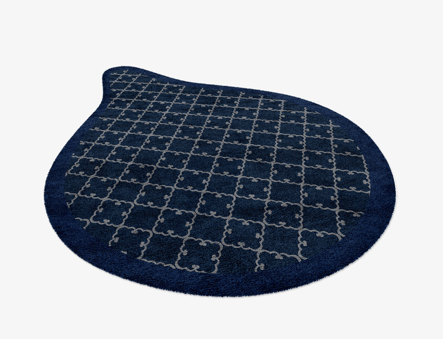 Palanquin Geometric Drop Hand Knotted Bamboo Silk Custom Rug by Rug Artisan