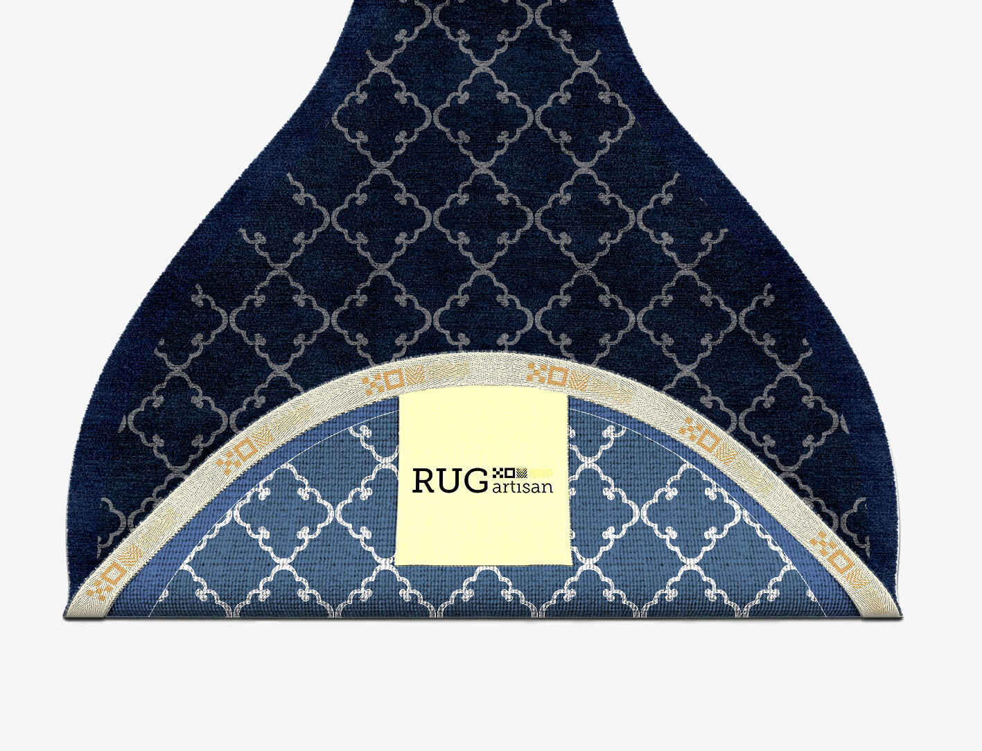 Palanquin Geometric Drop Hand Knotted Bamboo Silk Custom Rug by Rug Artisan