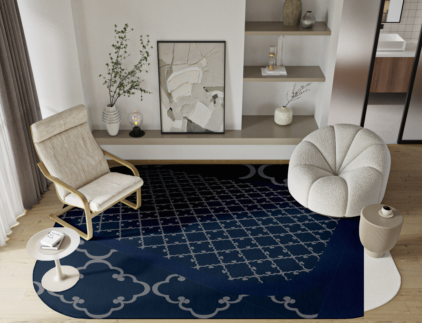 Palanquin Geometric Oblong Hand Knotted Tibetan Wool Custom Rug by Rug Artisan