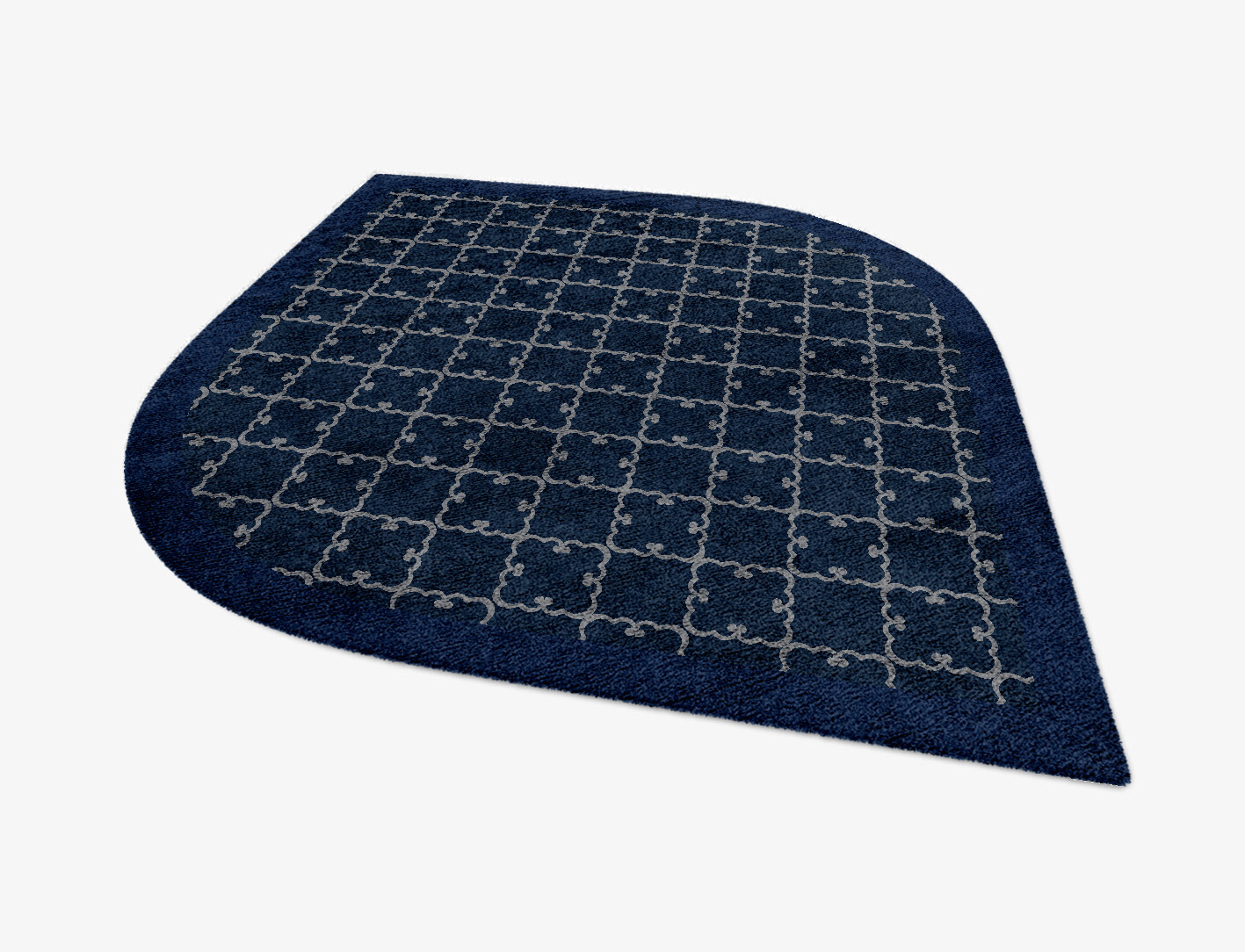 Palanquin Geometric Ogee Hand Knotted Bamboo Silk Custom Rug by Rug Artisan