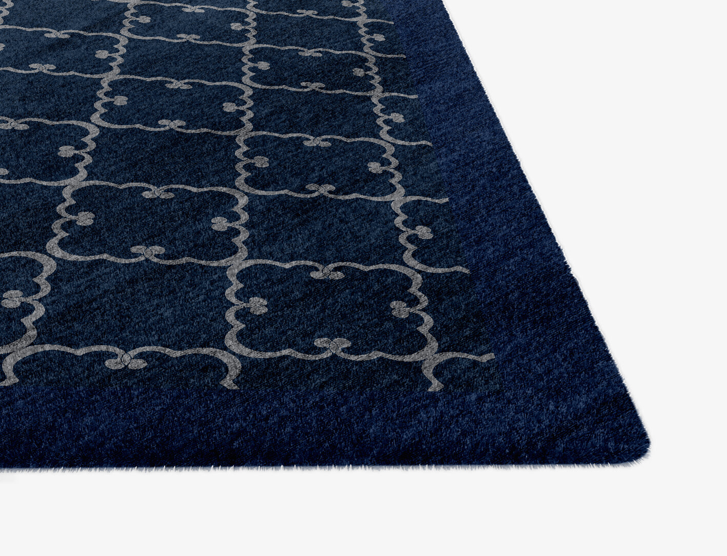 Palanquin Geometric Ogee Hand Knotted Bamboo Silk Custom Rug by Rug Artisan