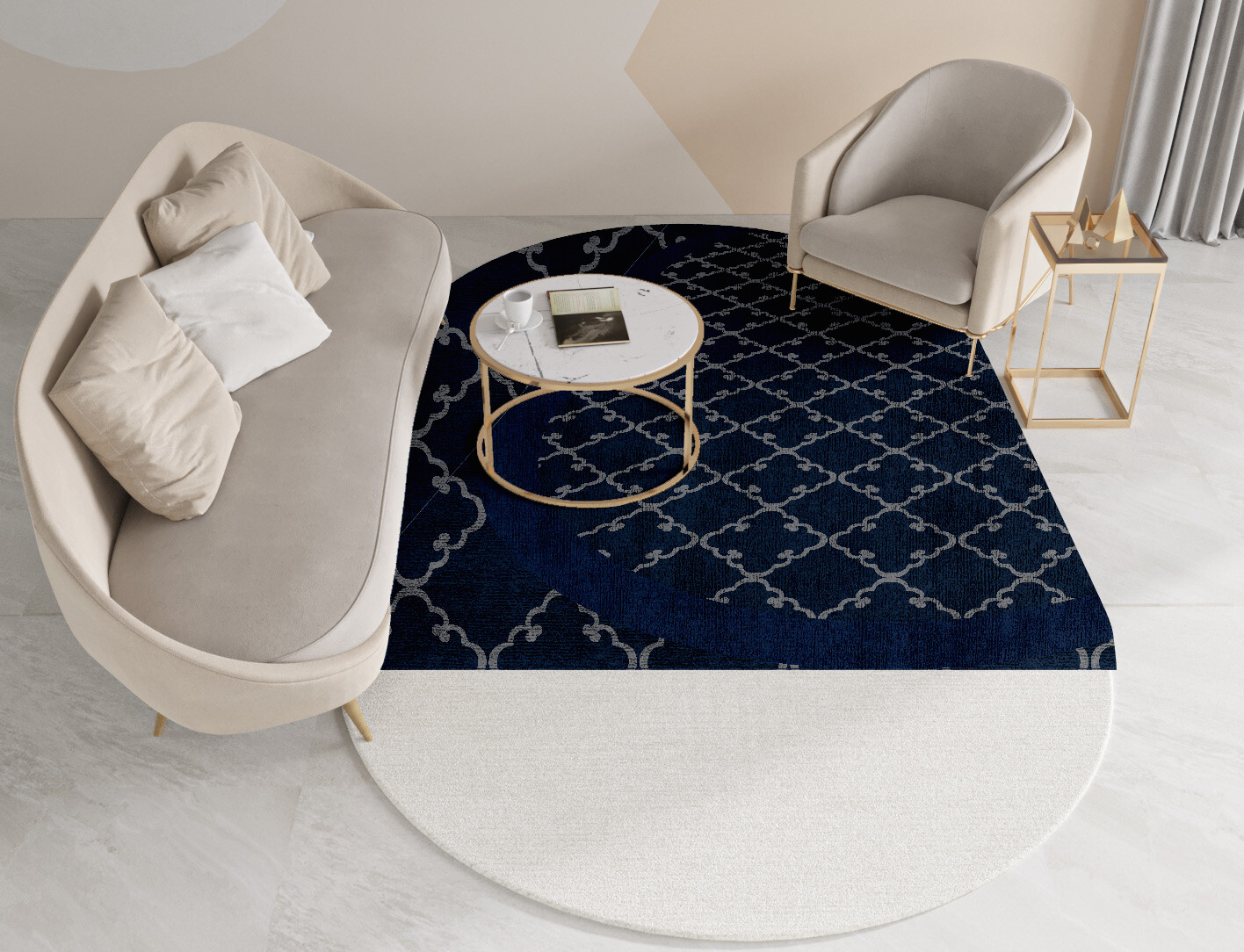 Palanquin Geometric Capsule Hand Tufted Bamboo Silk Custom Rug by Rug Artisan