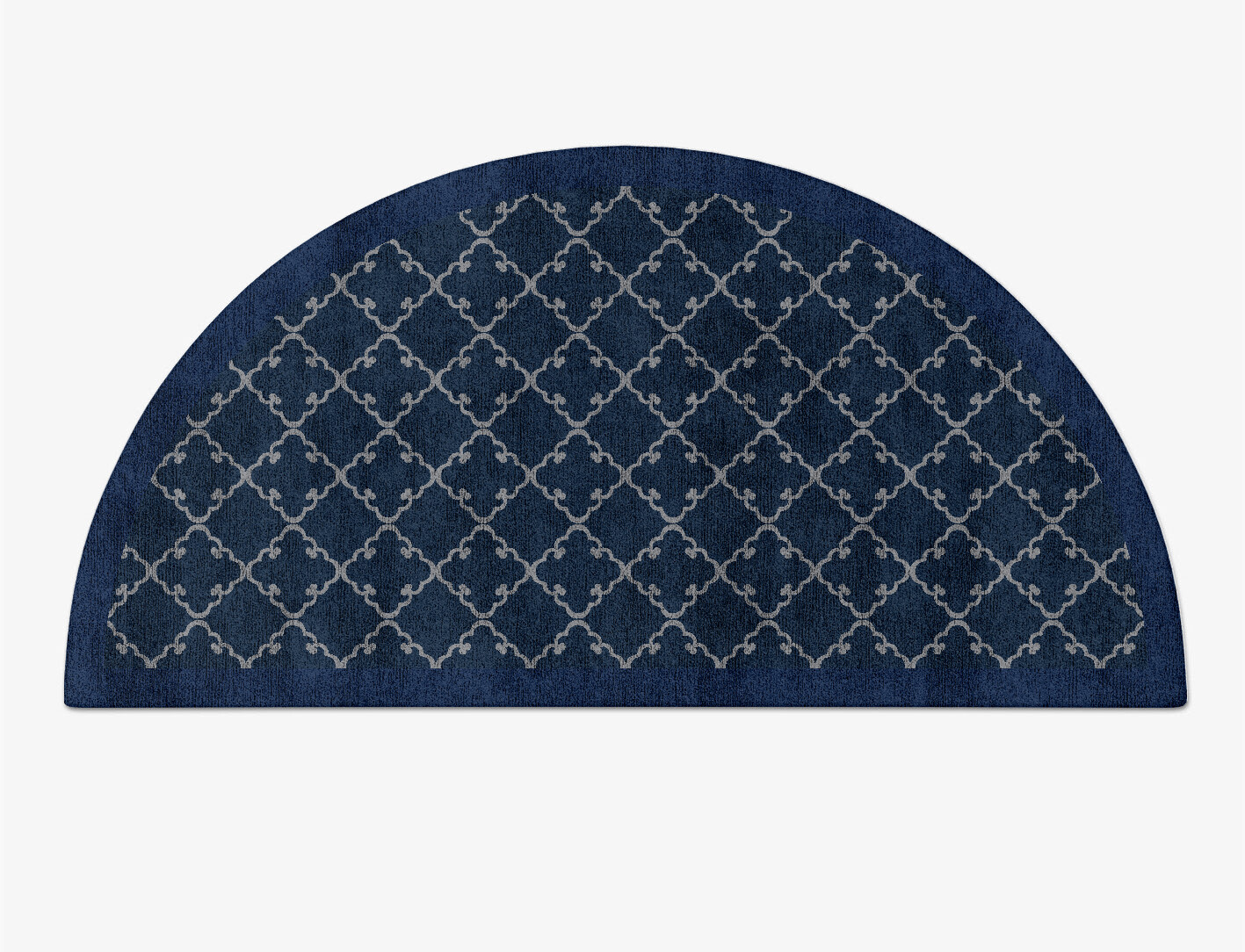 Palanquin Geometric Halfmoon Hand Tufted Bamboo Silk Custom Rug by Rug Artisan