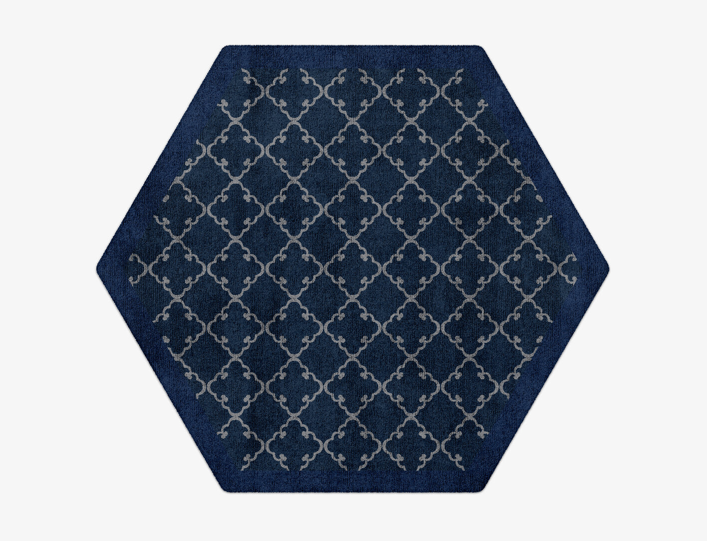 Palanquin Geometric Hexagon Hand Tufted Bamboo Silk Custom Rug by Rug Artisan