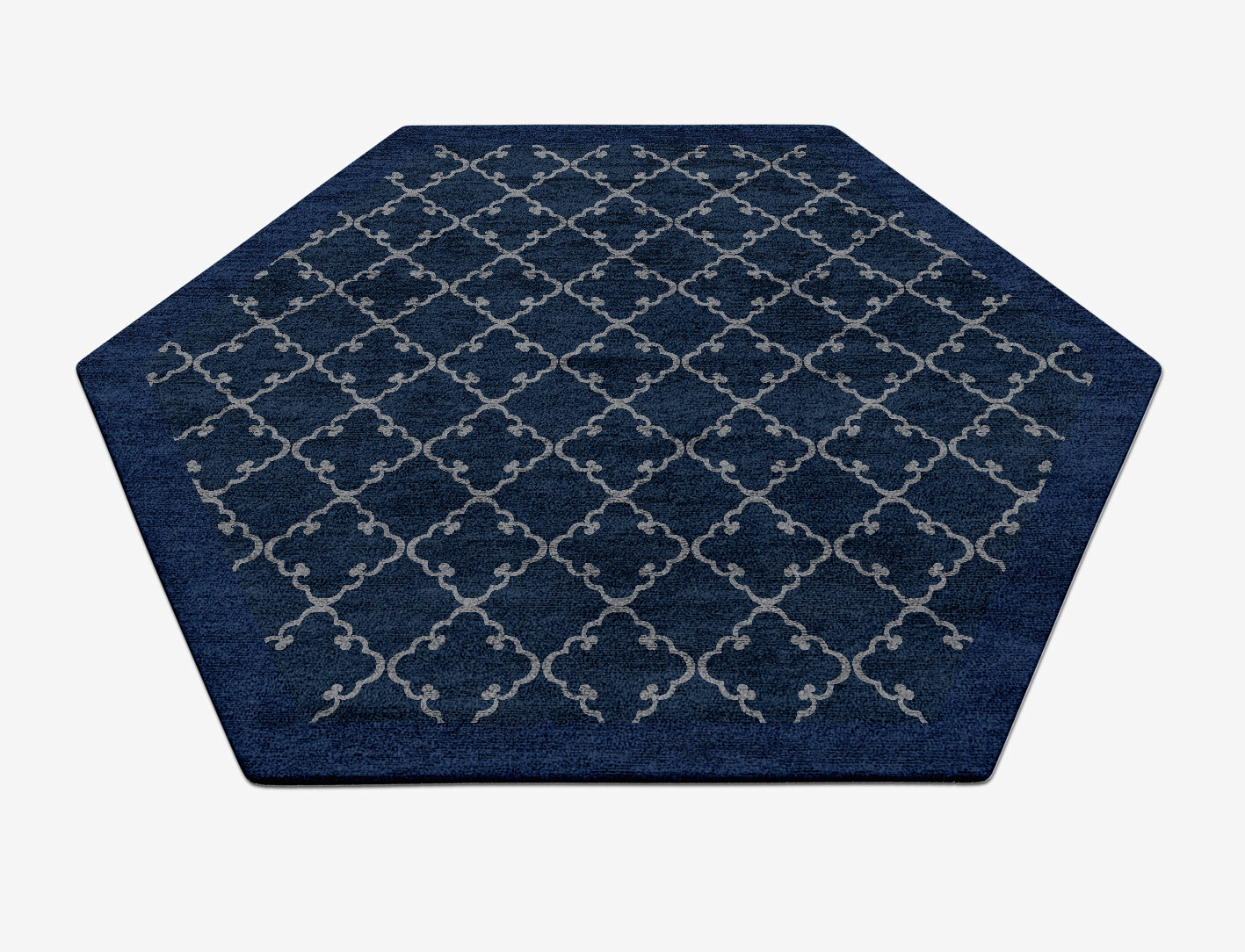 Palanquin Geometric Hexagon Hand Tufted Bamboo Silk Custom Rug by Rug Artisan