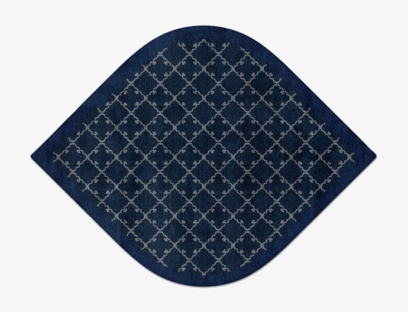 Palanquin Geometric Ogee Hand Tufted Bamboo Silk Custom Rug by Rug Artisan