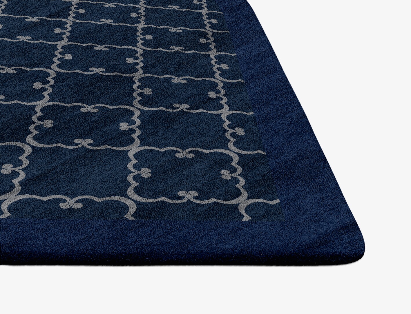 Palanquin Geometric Ogee Hand Tufted Bamboo Silk Custom Rug by Rug Artisan