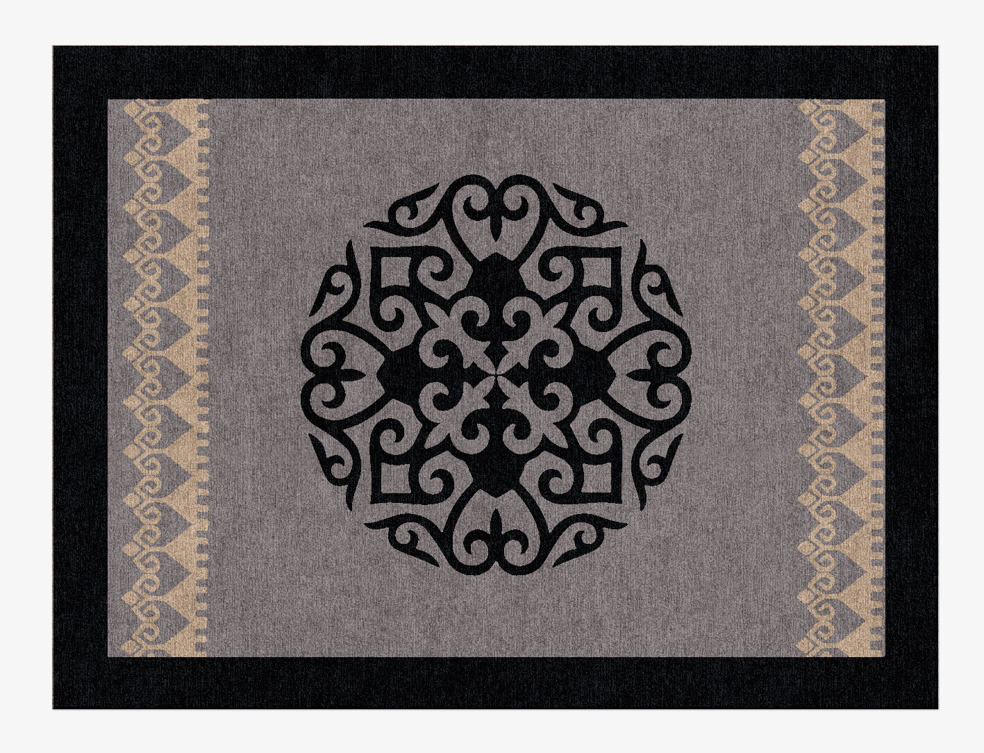 Palantir Geometric Rectangle Hand Knotted Tibetan Wool Custom Rug by Rug Artisan