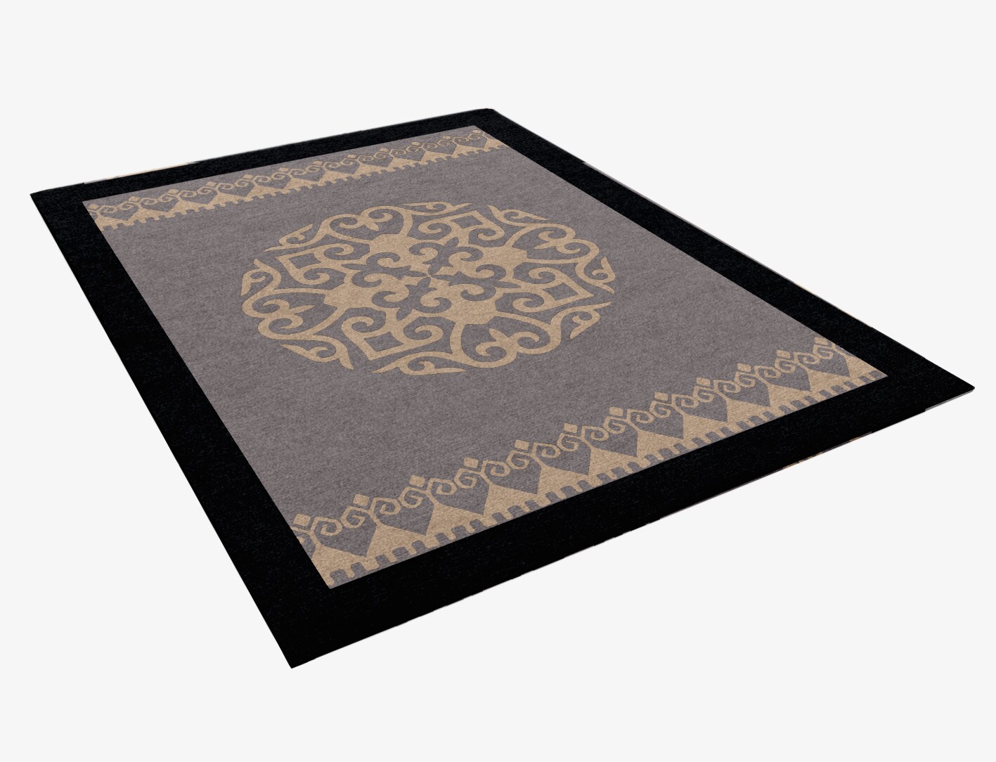 Palantir Geometric Rectangle Hand Knotted Tibetan Wool Custom Rug by Rug Artisan