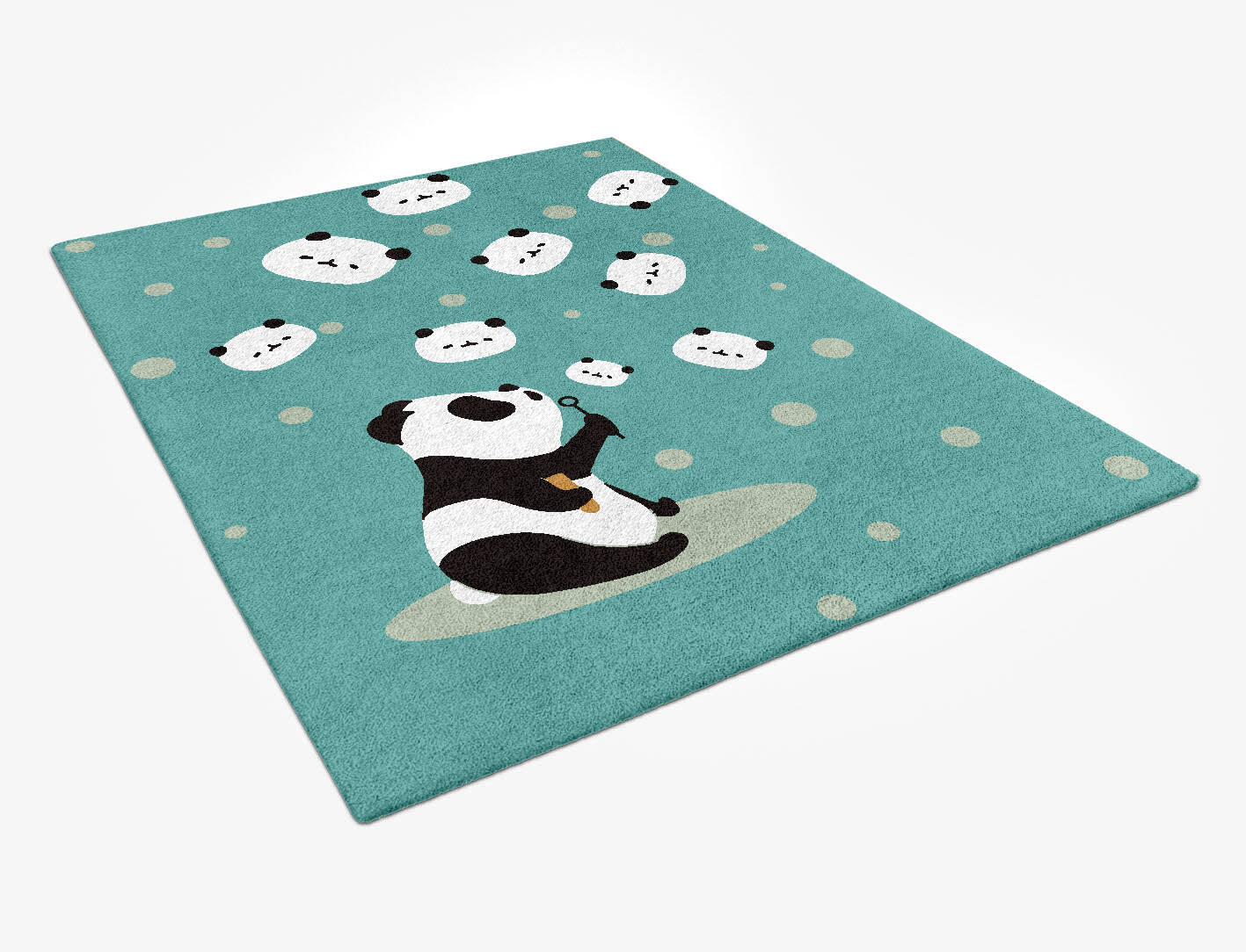 Panda Curious Mind Rectangle Hand Tufted Pure Wool Custom Rug by Rug Artisan