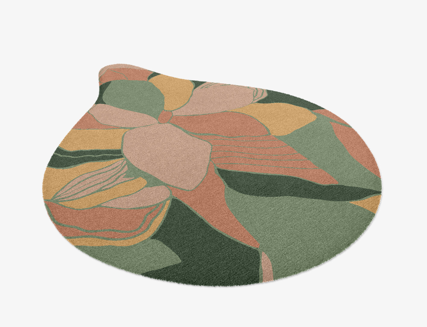 Pansy Field of Flowers Drop Hand Knotted Tibetan Wool Custom Rug by Rug Artisan