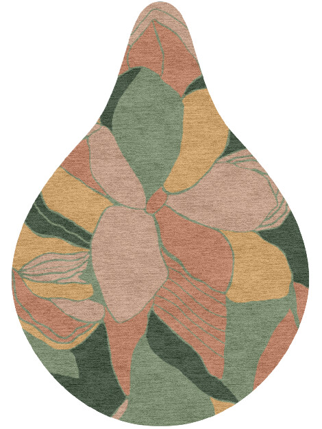 Pansy Field of Flowers Drop Hand Knotted Tibetan Wool Custom Rug & Carpet by Rug Artisan