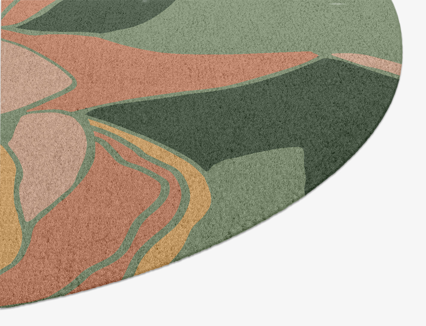 Pansy Field of Flowers Oval Hand Knotted Tibetan Wool Custom Rug by Rug Artisan