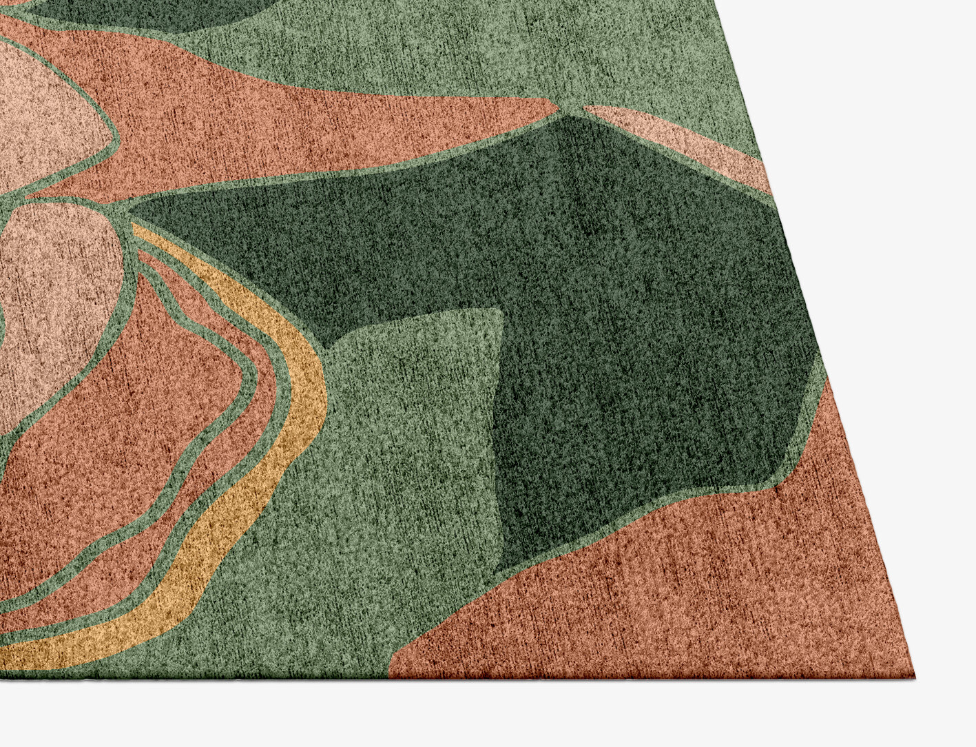 Pansy Field of Flowers Rectangle Hand Knotted Bamboo Silk Custom Rug by Rug Artisan
