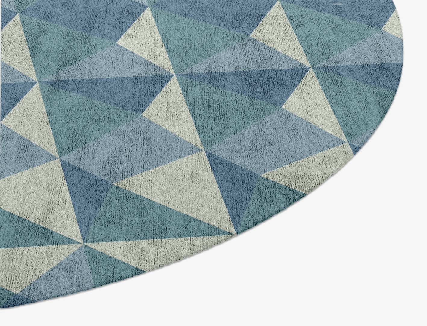 Paper Crush Geometric Oval Hand Knotted Bamboo Silk Custom Rug by Rug Artisan