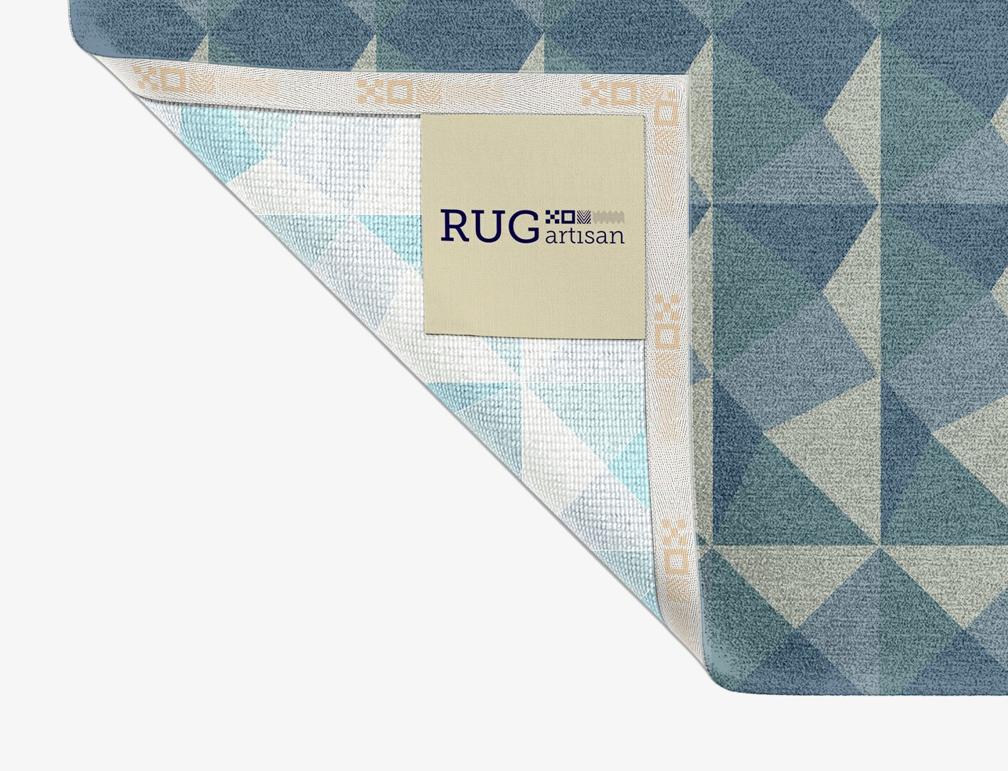 Paper Crush Geometric Rectangle Hand Knotted Tibetan Wool Custom Rug by Rug Artisan