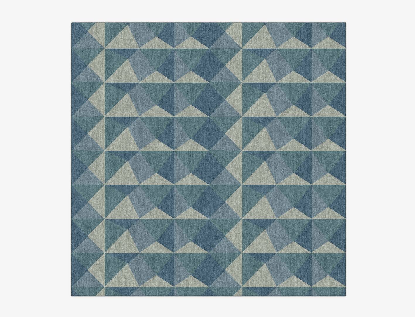 Paper Crush Modern Geometrics Square Hand Knotted Tibetan Wool Custom Rug by Rug Artisan
