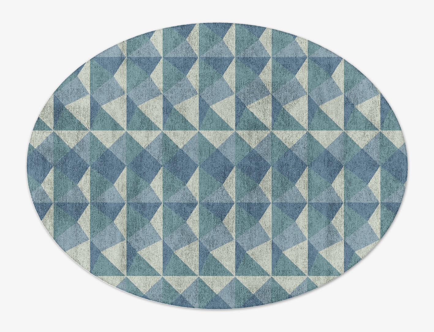 Paper Crush Geometric Oval Hand Tufted Bamboo Silk Custom Rug by Rug Artisan