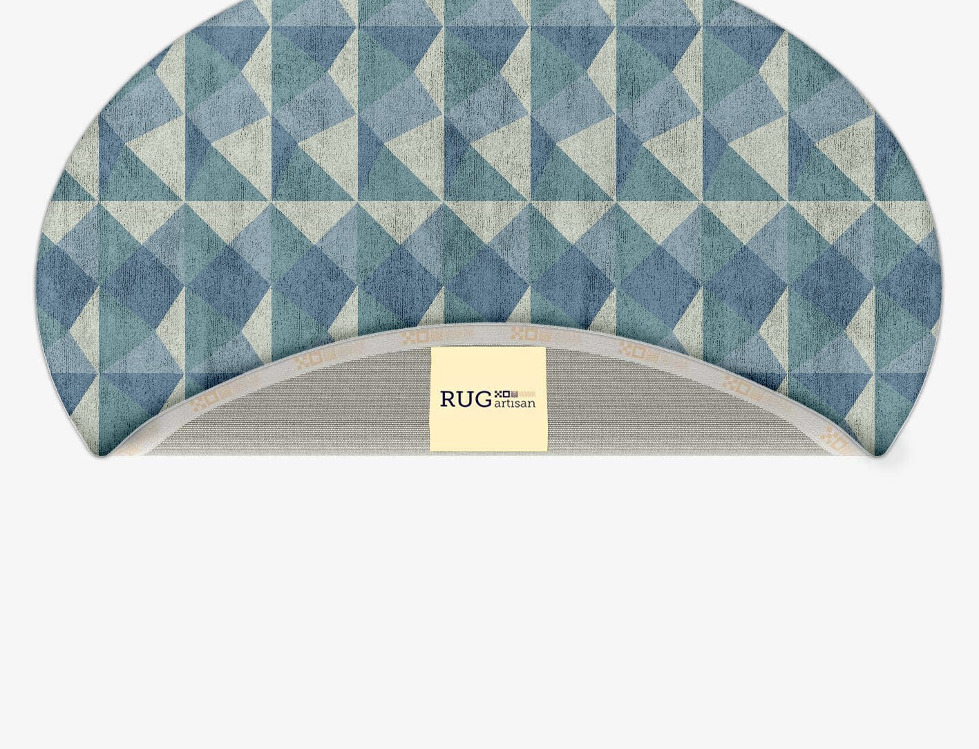 Paper Crush Geometric Oval Hand Tufted Bamboo Silk Custom Rug by Rug Artisan