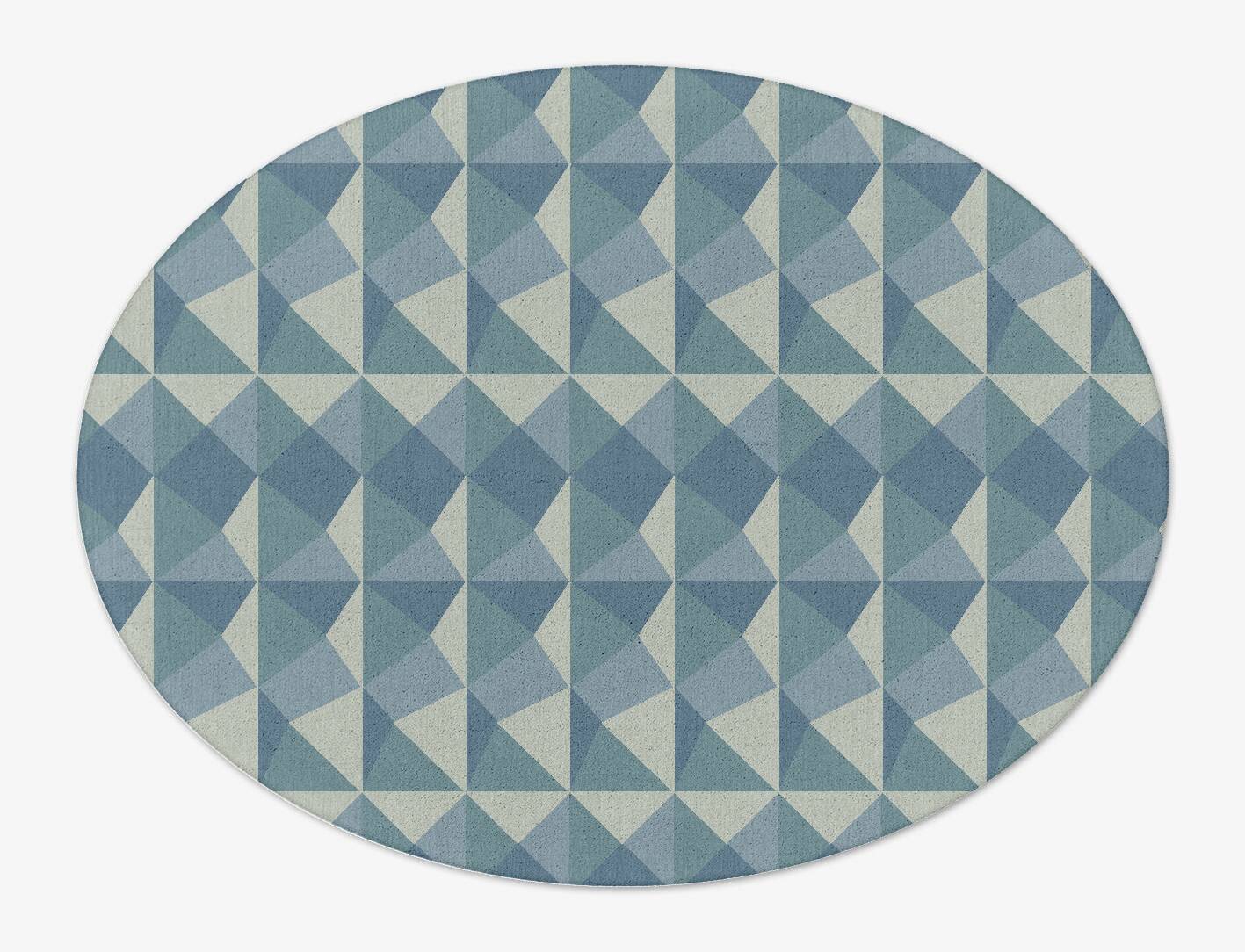 Paper Crush Modern Geometrics Oval Hand Tufted Pure Wool Custom Rug by Rug Artisan