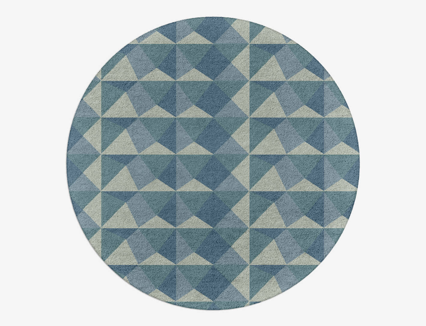 Paper Crush Modern Geometrics Round Hand Tufted Pure Wool Custom Rug by Rug Artisan