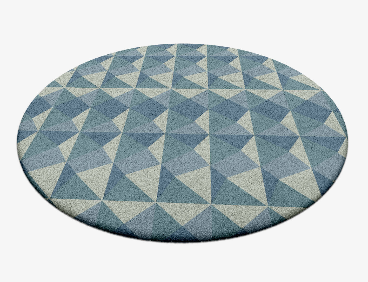 Paper Crush Modern Geometrics Round Hand Tufted Pure Wool Custom Rug by Rug Artisan
