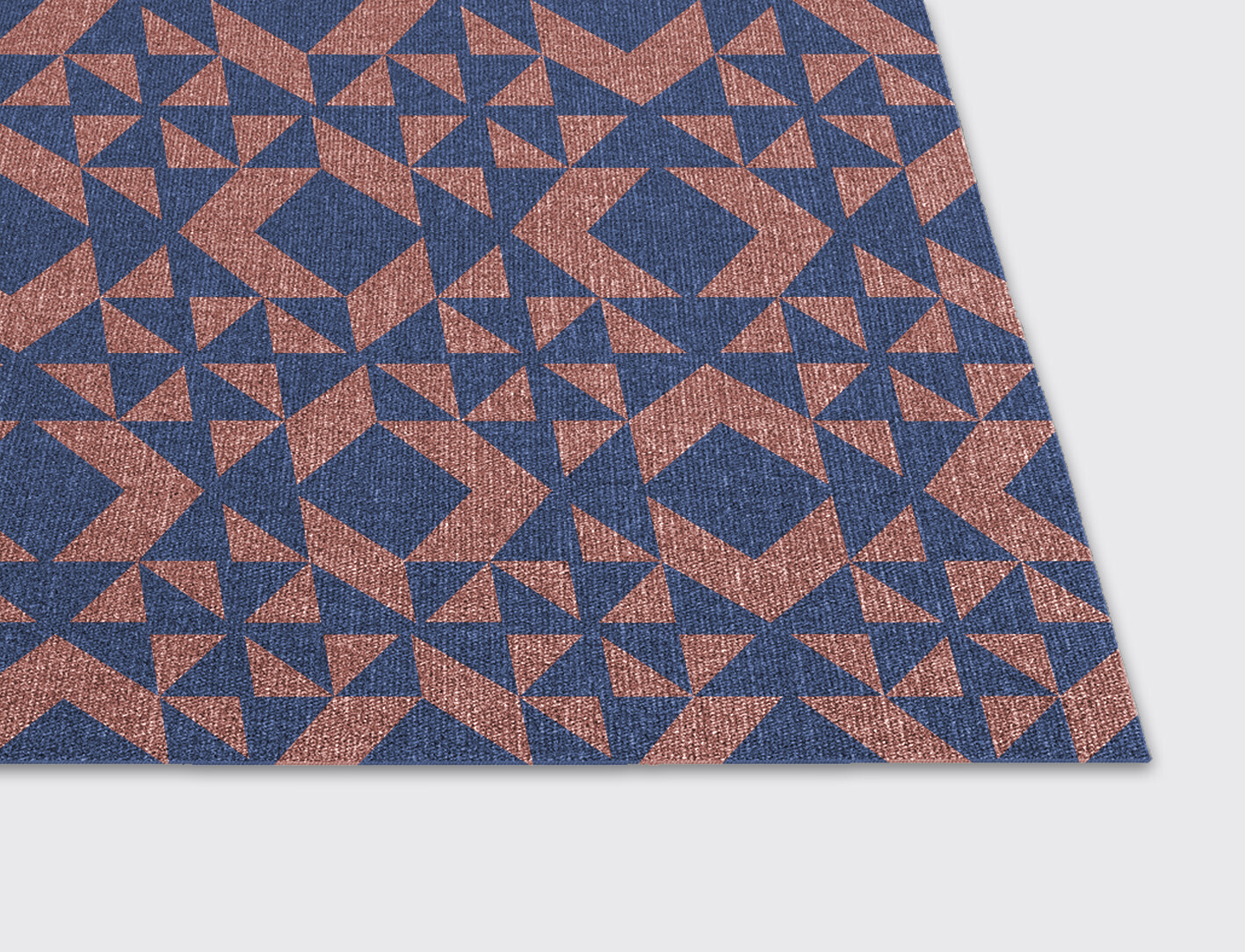 Papier Mache Geometric Rectangle Flatweave New Zealand Wool Custom Rug by Rug Artisan