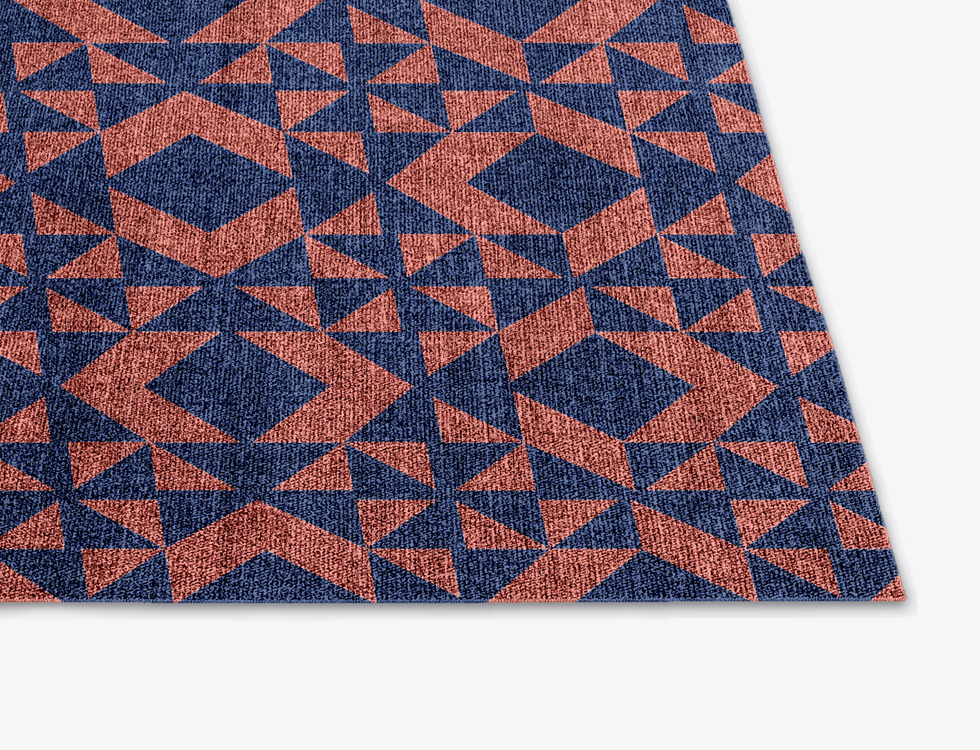 Papier Mache Geometric Square Flatweave Bamboo Silk Custom Rug by Rug Artisan
